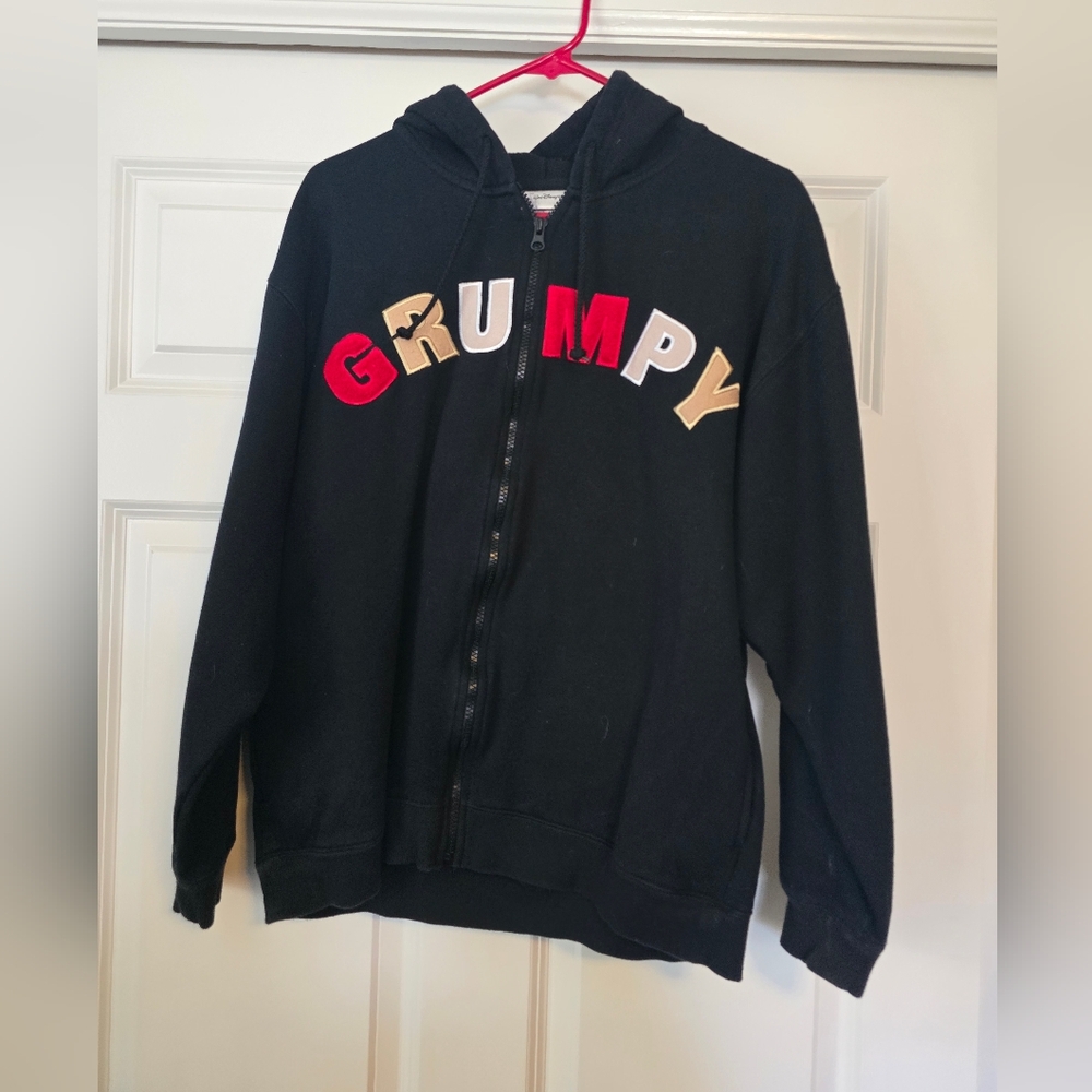 Vintage Disney Grumpy Full Zip Sweatshirt Embroidered
